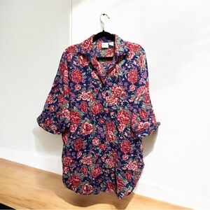 Vintage sleep solutions 100% cotton floral size medium Night Gown M 90s